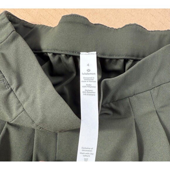Lululemon Essential High-Rise Trouser Color Dark Olive Size 4 - Picture 5 of 7